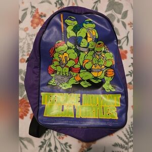 Vintage Teenage Mutant Ninja Turtles Backpack 1990 TMNT Book Bag